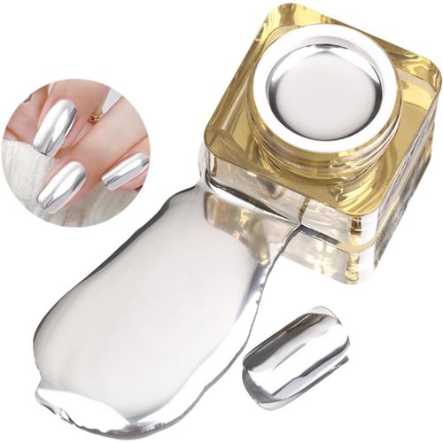Kal-Vernis À Ongles En Gel Métallique Effet Miroir Argenté Effet Miroir Miroir Holographique 3d Soak Off Uv/Led Ultra Lumineux 8 Ml 