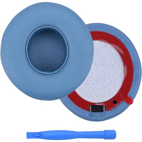 KAL-Remplacement Coussinets D'Oreille Pour Beats Solo 4 Wireless Casque Memory Foam Et Protein Pu Coussinet Casque \U2013 Coussinets De Rechange \U2013 Bleu