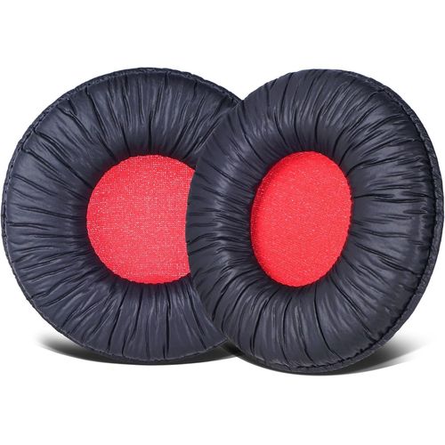 KAL-Coussinets De Rechange Compatibles Avec Casques Sony Mdr V55, V500 Br/Casque Dj | Couleurs: Rouge/Noir