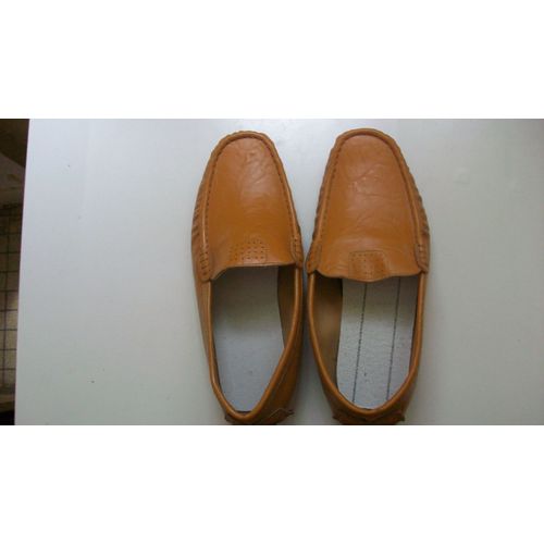 Mocassins Cuir Beige