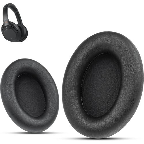 KAL-Coussinets De Rechange Professionnels Pour Sony Wh-0Xm3, Compatibles Avec Casque Antibruit Sony Wh-0Xm3 En Cuir Souple Et Mousse À Mémoire De Forme, Noir