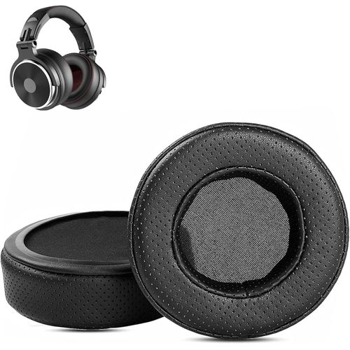 KAL-Respirant Remplacement Des Coussinets Compatible Avec Oneodio Pro-Over-Ear Headphone Coussinets D'Oreille (Cuir Protéiné Perforé/Mousse À Mémoire De Forme)