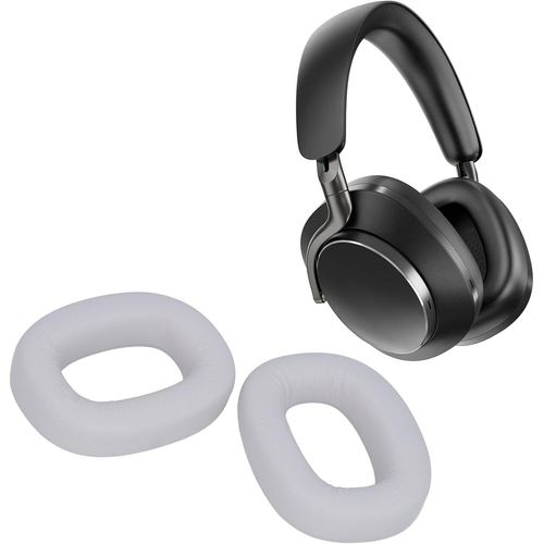 KAL-Oreillettes De Remplacement Pour Écouteurs Px8 Px7, Coussinets D'Oreille En Mousse À Mémoire De Forme, Avec Cuir Protéiné (White)