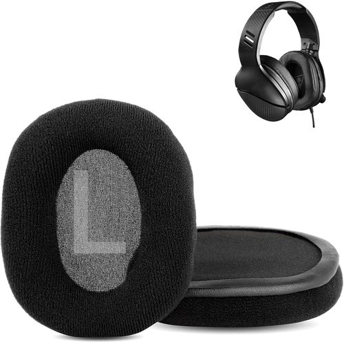 KAL-Tissu Doux Remplacement Des Coussinets Compatible Avec Turtle Beach Ear Force Recon 200 100 150 Gaming Headphones Coussinets D'Oreille (Tissu Doux/Mousse Haute Densité)