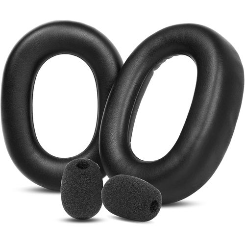 KAL-Prime Coussinets De Remplacement Compatible Avec Jabra Elite 85H Wireless Headphone Coussinets D'Oreille (Cuir Protéiné/Mousse À Mémoire De Forme)