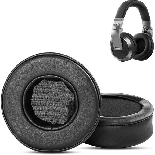 KAL-Coussinets Compatibles Avec Pioneer Dj Hdj-X5 Hdj-X7 Hdj-X10 Casques Oreillettes Coussin De Remplacement (Cuir Synthétique/Mousse À Mémoire)