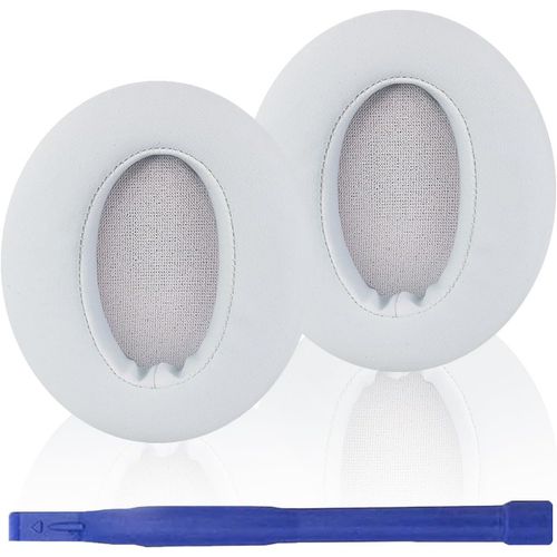 KAL-Coussinets D'Écouteurs Compatibles Avec Sennheiser Hd 450Bt, 4.50Bt, 4.50Btnc, 4.40Bt, 350Bt, 4.30G -Tissu En Soie Glacée Et Mousse À Mémoire De Forme -Blancs