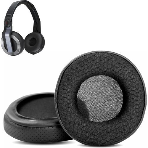 KAL-Coussinets Compatibles Avec Pioneer Hdj500 Hdj 500 Hdj-0 Casque Coussin De Remplacement (Cuir Respirant/Étoffe Durable Et Mousse À Mémoire)