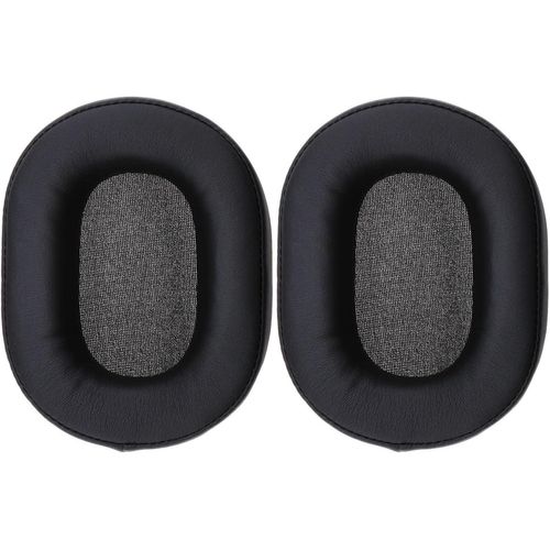 KAL-Paire De Coussinets Compatibles Avec Casque Sans Fil Pioneer Se-Ms7Bt Ms7 En Cuir Protéiné Souple -Pièces De Réparation Pour Casque -Noir