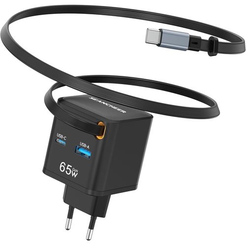 C269 Retractable Phone Charger, 65w Pd Fast Charger With Retractable Cable (26.3in) And Usb-A Type C Ports, Portable Charger Adapter For Iphone Ipad Smartphone Tablet