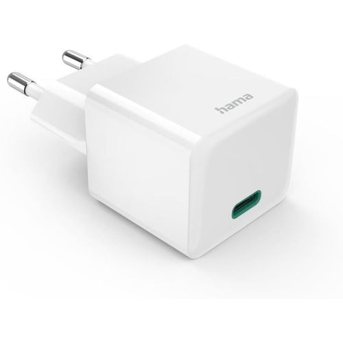 Chargeur Secteur Usb-C 30w (Adaptateur Secteur Usb-C, Charge Rapide, Pd/Qualcomm®/Gan, Mini-Chargeur Laptop Tablette Smartphone Powerbank, Iphone, Ipad Pro Macbook Air Samsung Galaxy) Blanc