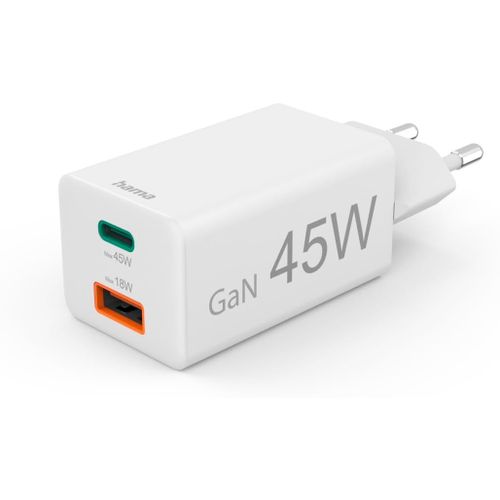 45w Chargeur Rapide Compatible Iphone, Samsung, Macbook - [Pd + Qc 3.0] [Recharge Optimisée] [2 Ports] Blanc