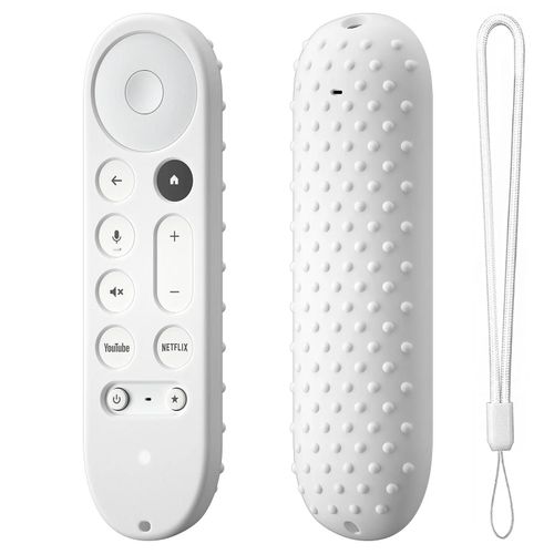Housses de protection en silicone pour télécommande Google TV Streamer. 4K TV. Google Dean 3LE--Blanc