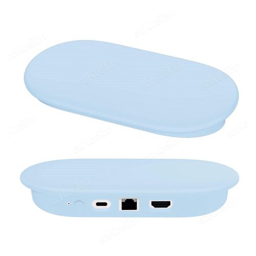 Housse en Silicone pour Google TV Streamer 4K 2024. étuis de Console. housses de Protection pour télécommande. housse de Protection antidérapante--Sky Bleu