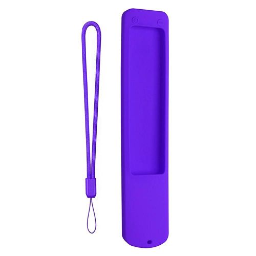 Juste de protection anti-chute en silicone pour télécommande TV. étui de protection anti-rayures. manchon de protection de la peau avec lanière anti-perte pour XMRM-ML Xiaomi--Violet