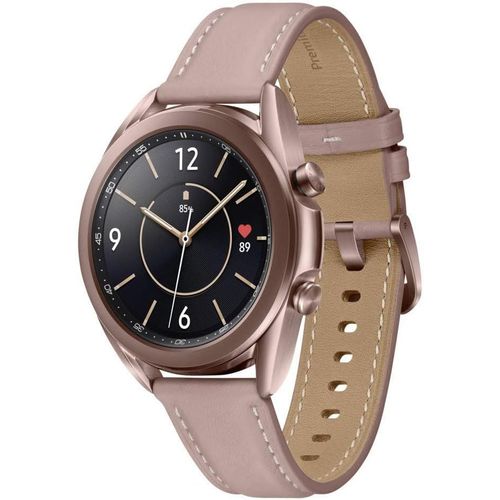 Galaxy Watch3 Bluetooth, Boîtier 41 Mm, Bracelet En Cuir, Capteur De Chute, Suivi De Sport, 48,2 G, Batterie 247 Mah, Ip68, Mystic Bronze [Version Italienne]