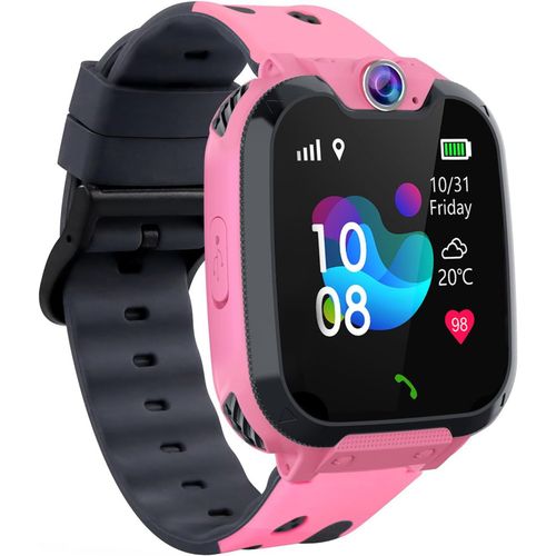 Montre Connectée Enfant Avec Appel, Montre Telephone Avec Sim 16 Jeux Caméra Musique Mp3 Réveil Hd Écran Tactile Et Carte Sd Interne, Montre Intelligente Enfant Cadeaux Pour Filles Garçons