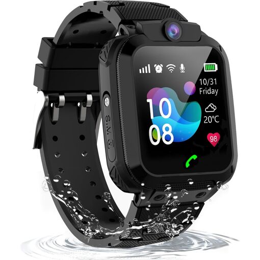 Montre Connectée Enfant Gps, Montre Gps Enfant Avec Appel Bidirecti...