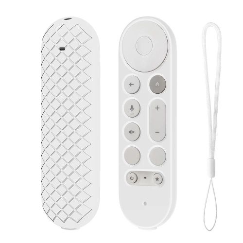 Étui de protection antidérapant en Silicone pour télécommande TV. housse de protection pour télécommande Google TV Streamer 4K--Blanc B
