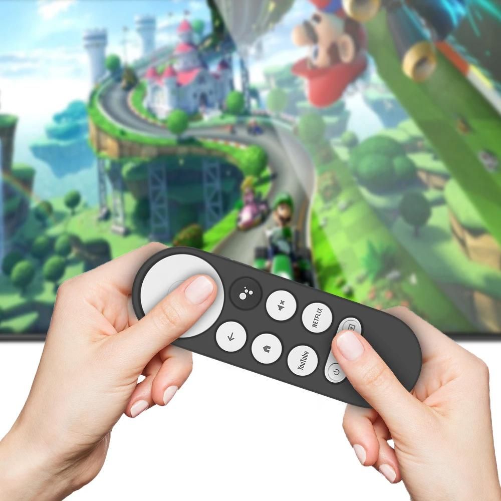 tui de tlcommande pour Google Chromecast Smart TV 2020. housse de protection en Silicone. Anti-chute. antidrapant. souple. pour tlcommande TV--Noir image 3 | Rakuten