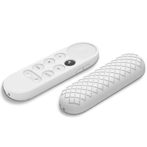 Étui de télécommande pour Google Chromecast Smart TV 2020. housse de protection en Silicone. Anti-chute. antidérapant. souple. pour télécommande TV--Blanc