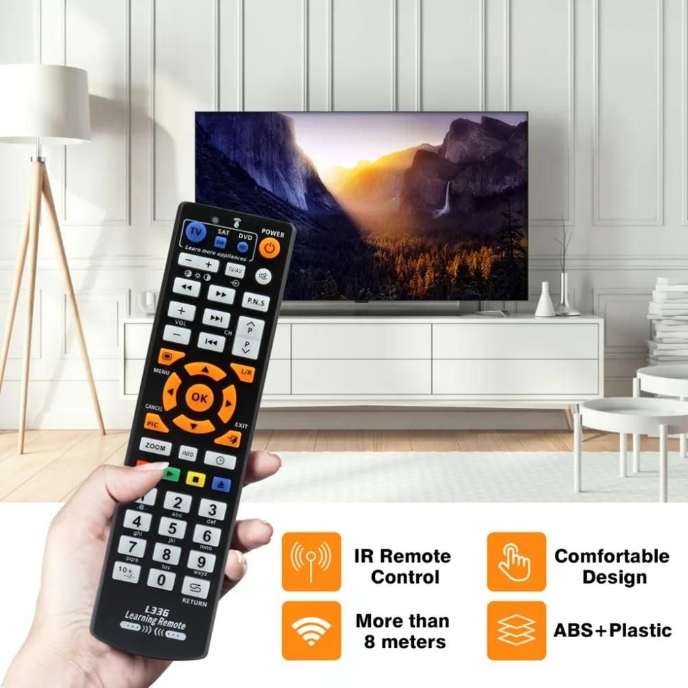 Tlcommande IR intelligente universelle L336 avec fonction d'apprentissage pour TV CBL DVD SAT STB DVB Hi-Fi TV-Box lecteur magntoscope dispositif infrarouge--L336 Remote Control image 1 | Rakuten