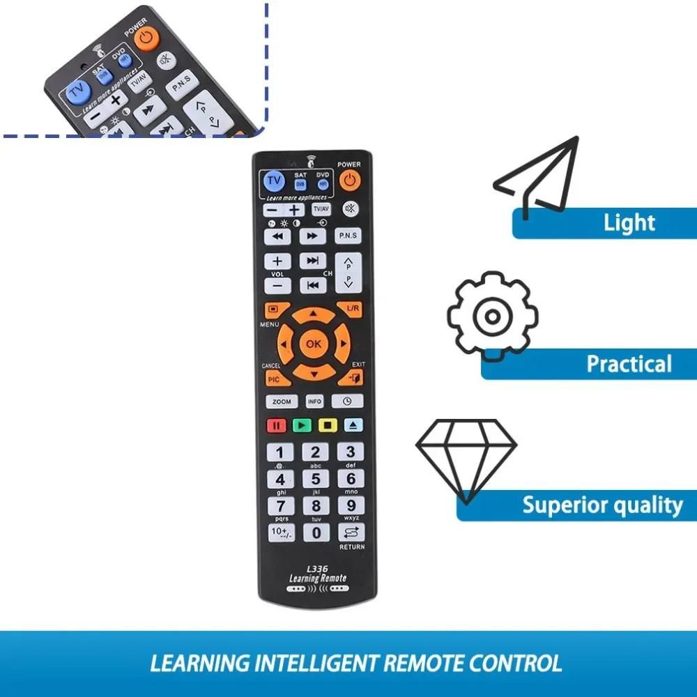 Tlcommande IR intelligente universelle L336 avec fonction d'apprentissage pour TV CBL DVD SAT STB DVB Hi-Fi TV-Box lecteur magntoscope dispositif infrarouge--L336 Remote Control image 4 | Rakuten