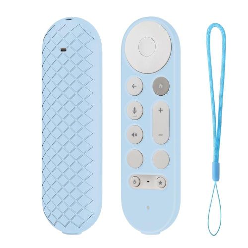 Étui de protection antidérapant en Silicone pour télécommande TV. housse de protection pour télécommande Google TV Streamer 4K--Sky Bleu B