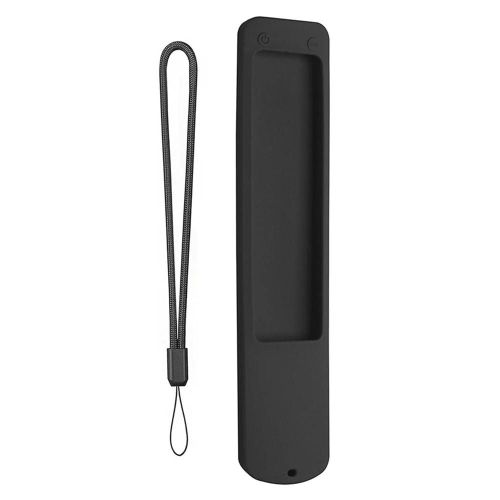 Juste de protection anti-chute en silicone pour télécommande TV. étui de protection anti-rayures. manchon de protection de la peau avec lanière anti-perte pour XMRM-ML Xiaomi--Noir