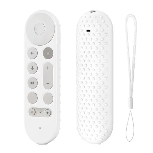 Étui de protection antidérapant en Silicone pour télécommande. manchon de protection pour télécommande. housse pour Google TV Streamer 4K--Blanc