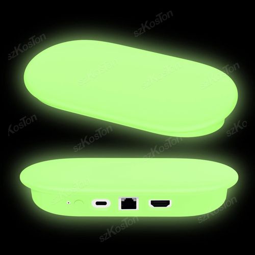 Housse en Silicone pour Google TV Streamer 4K 2024. étuis de Console. housses de Protection pour télécommande. housse de Protection antidérapante--Luminous Vert