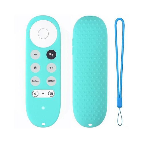 Coque en silicone souple antidérapante pour télécommande Chromecast. coque de protection pour télécommande vocale Google TV 2020--mint Vert
