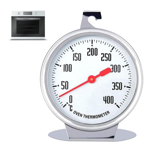 Kal-Thermomètre De Four Pour Four, En Acier Inoxydable, Avec Grand Cadran, Pour Cuisinière À Gaz, Pour Pâtisseries De Cuisine