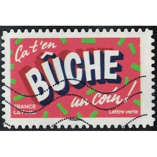 France 2024 Oblitéré Used Les Petits Mots Pour De Grandes Fêtes Ça T'En Bûche Un Coin Y&T Fr 2500