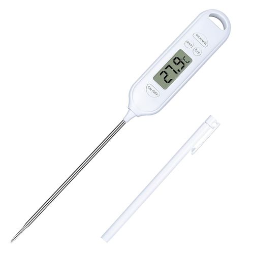 KAL-Thermometre Cuisine Affichage Lcd De Thermometre Cuisson À Lecture Instantanée Numérique Avec Sonde De 13,5 Cm De Long Pour La Cuisine, Viande, Lait,Aliments Frits,Liquides, Aliments, Barbecue