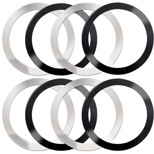 Kal-Lot De 8 Anneaux En Métal Magnétiques Universels Compatibles Avec Chargeur Magsafe Iphone 13 12 Pro Mini Max Samsung Galaxy, Accessoires De Conversion De Chargeur De Voiture Ultra Fins, 2 Couleur