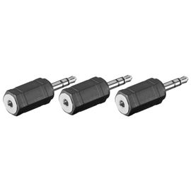 Goobay Lot de 3 Adaptateurs audio Jack 2.5mm stéréo femelle vers 3,5 mm Mâle