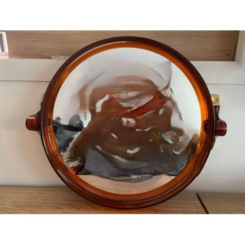 Miroir Mural GROSFILLEX Vintage Space Age 1970 Made in France Ambre Versailles
