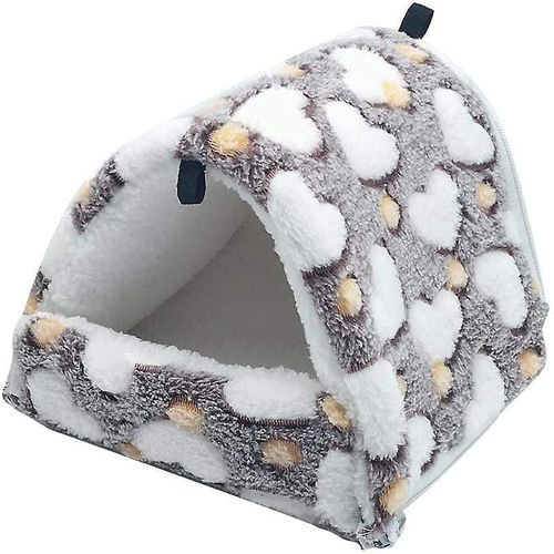 Hamac En Peluche Pour Hamster, Petite Maison Pour Dormir, Cochon D'inde, Lapin, Chinchilla, Furet, Marron (21 X 20 Cm)