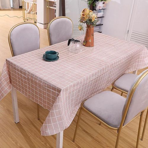 1 nappe rectangulaire épaisse et imperméable en PEVA, résistante à l'huile, pour cuisine, salle à manger, buffet, décoration (137 x 180 cm)