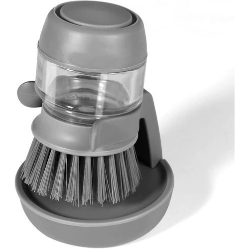 Brosse à vaisselle distributrice de savon, brosse à main de cuisine pour nettoyer la vaisselle, les casseroles, les poêles et les éviers ¿ Gris V014DCBGRE Taille unique