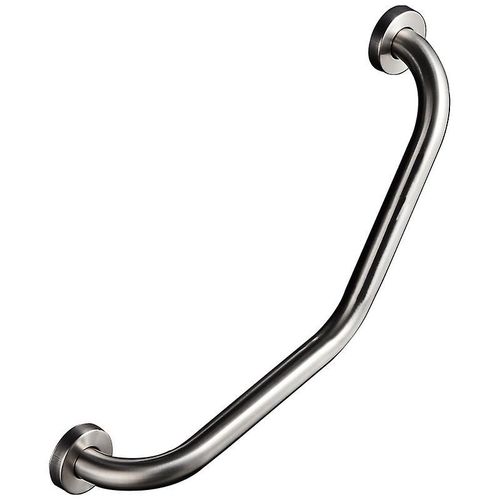 Barre d'appui de douche, poignée de salle de bain, chrome, acier inoxydable, argent