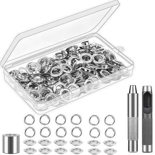 Kit d'outils pour ?illets, diamètre intérieur 10 mm, 120 buses pour bâches, rideaux, auvents, chaussures, sacs