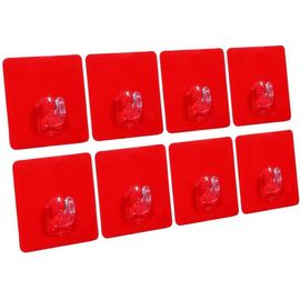 Lot de 40 crochets adhésifs transparents et résistants, sans trace, pour étagères de salle de bain, sans perçage