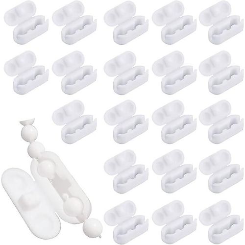 Lot de 20 attaches de chaîne en plastique, connecteur de chaîne, clip de chaîne à billes, accessoires pour réparation de stores, stores vénitiens ou rideaux