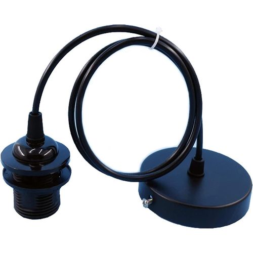 Douille Pour Suspension E27, Accessoires Pour Suspension E27, Avec Câble De 1 M (Noir)