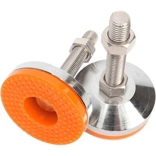 Lot De 2 Pieds De Nivellement Filetés M10 Pour Meubles Robustes, Réglables En Acier Pour Armoires Et Tables, Base De Support À Vis Pour Machine, Diamètre 60 Mm