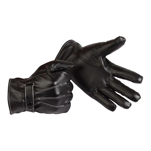 1 Paire De Gants En Similicuir De Style Simple Et Élégant Pour Hommes, Gants Chauds Pour Les Activités De Plein Air En Hiver