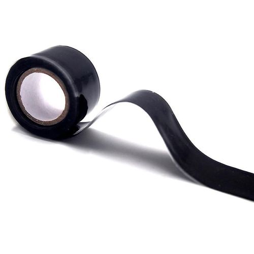 2x 3m de ruban silicone auto-fusionnant (auto-amalgamant), ruban isolant et ruban d'étanchéité (eau, air), largeur 25 mm, noir