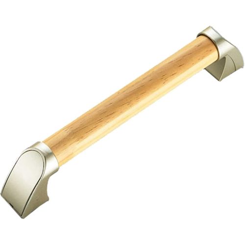 Barre d'appui en bois pour salle de bain - Pour personnes âgées handicapées, or clair, 304 x 4 x 7,2 cm